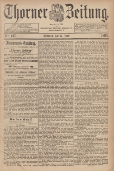 Thorner Zeitung : Begründet 1760. 1894, Nr. 147 (27 Juni)