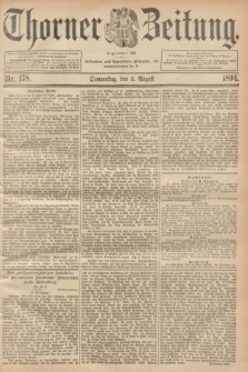 Thorner Zeitung : Begründet 1760. 1894, Nr. 178 (2 August)
