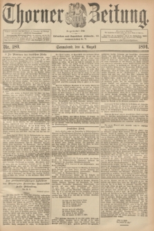 Thorner Zeitung : Begründet 1760. 1894, Nr. 180 (4 August)
