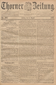 Thorner Zeitung : Begründet 1760. 1894, Nr. 203 (31 August)