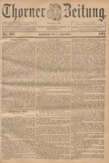 Thorner Zeitung : Begründet 1760. 1894, Nr. 204 (1 September)