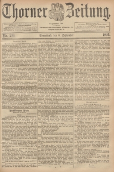 Thorner Zeitung : Begründet 1760. 1894, Nr. 210 (8 September)