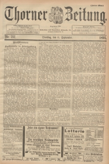 Thorner Zeitung : Begründet 1760. 1894, Nr. 212 (11 September) - Zweites Blatt