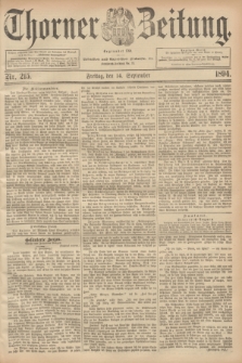 Thorner Zeitung : Begründet 1760. 1894, Nr. 215 (14 September) + dod.
