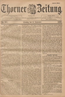 Thorner Zeitung : Begründet 1760. 1894, Nr. 217 (16 September) - Zweites Blatt