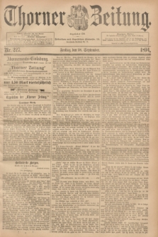Thorner Zeitung : Begründet 1760. 1894, Nr. 227 (28 September)