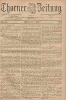 Thorner Zeitung : Begründet 1760. 1894, Nr. 231 (3 Oktober) + dod