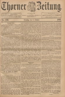 Thorner Zeitung : Begründet 1760. 1894, Nr. 236 (9 Oktober)