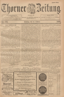 Thorner Zeitung : Begründet 1760. 1894, Nr. 241 (14 Oktober) - Zweites Blatt