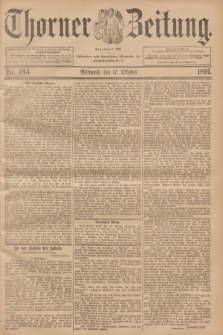 Thorner Zeitung : Begründet 1760. 1894, Nr. 243 (17 Oktober)