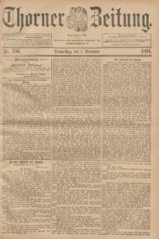 Thorner Zeitung : Begründet 1760. 1894, Nr. 256 (1 November)