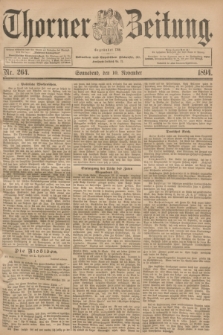 Thorner Zeitung : Begründet 1760. 1894, Nr. 264 (10 November)