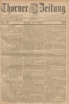Thorner Zeitung : Begründet 1760. 1894, Nr. 270 (17 November)