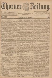 Thorner Zeitung : Begründet 1760. 1894, Nr. 272 (20 November)