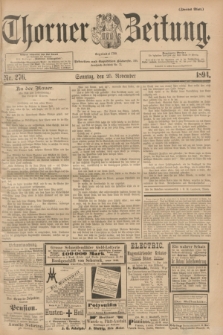 Thorner Zeitung : Begründet 1760. 1894, Nr. 276 (25 November) - Zweites Blatt