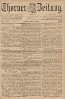 Thorner Zeitung : Begründet 1760. 1894, Nr. 283 (4 Dezember) + dod.