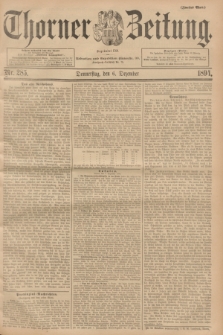 Thorner Zeitung : Begründet 1760. 1894, Nr. 285 (6 Dezember) - Zweites Blatt