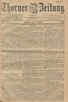 Thorner Zeitung : Begründet 1760. 1894, Nr. 287 (8 Dezember) - Erstes Blatt