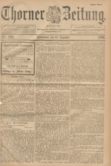 Thorner Zeitung : Begründet 1760. 1894, Nr. 299 (22 Dezember) - Erstes Blatt