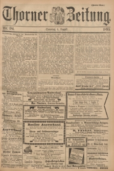 Thorner Zeitung. 1895, Nr. 181 (4 August) - Zweites Blatt