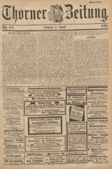 Thorner Zeitung. 1895, Nr. 187 (11 August) - Zweites Blatt