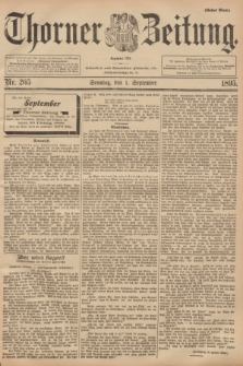 Thorner Zeitung : Begründet 1760. 1895, Nr. 205 (1 September) - Erstes Blatt