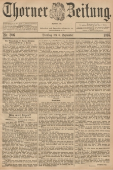 Thorner Zeitung : Begründet 1760. 1895, Nr. 206 (3 September)