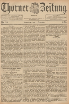 Thorner Zeitung : Begründet 1760. 1895, Nr. 210 (7 September)