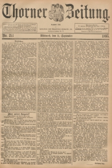 Thorner Zeitung : Begründet 1760. 1895, Nr. 213 (11 September)