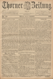 Thorner Zeitung : Begründet 1760. 1895, Nr. 219 (18 September) + dod.