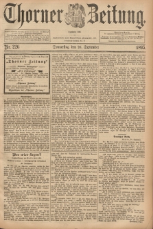 Thorner Zeitung : Begründet 1760. 1895, Nr. 226 (26 September) + dod.