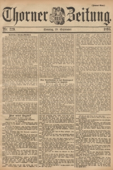 Thorner Zeitung. 1895, Nr. 229 (29 September) - Zweites Blatt