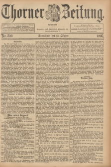 Thorner Zeitung : Begründet 1760. 1895, Nr. 240 (12 Oktober)