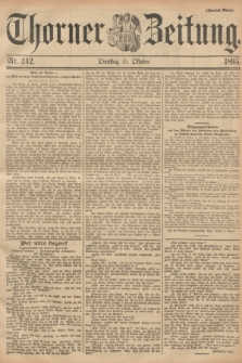 Thorner Zeitung : Begründet 1760. 1895, Nr. 242 (15 Oktober) - Zweites Blatt