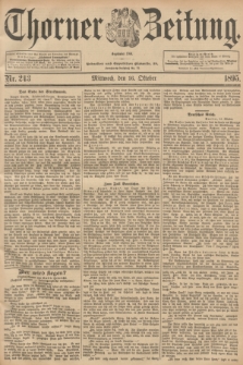 Thorner Zeitung : Begründet 1760. 1895, Nr. 243 (16 Oktober) + dod.