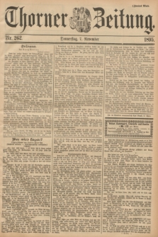 Thorner Zeitung. 1895, Nr. 262 (7 November) - Zweites Blatt
