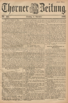 Thorner Zeitung. 1895, Nr. 265 (10 November) - Drittes Blatt