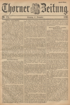 Thorner Zeitung. 1895, Nr. 271 (17 November) - Zweites Blatt