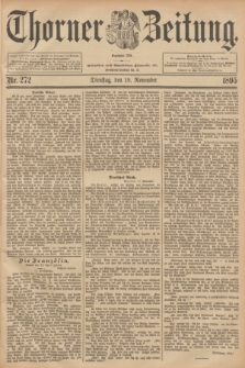 Thorner Zeitung : Begründet 1760. 1895, Nr. 272 (19 November)