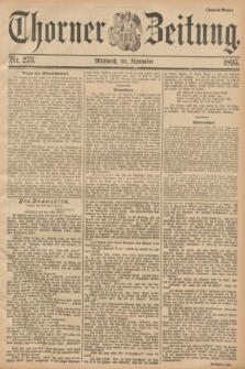Thorner Zeitung. 1895, Nr. 273 (20 November) - Zweites Blatt