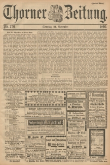 Thorner Zeitung. 1895, Nr. 276 (24 November) - Zweites Blatt