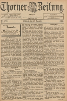 Thorner Zeitung : Begründet 1760. 1895, Nr. 278 (27 November)