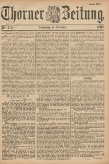 Thorner Zeitung. 1895, Nr. 279 (28 November) - Zweites Blatt