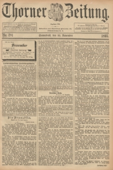 Thorner Zeitung : Begründet 1760. 1895, Nr. 281 (30 November)
