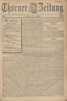 Thorner Zeitung. 1897, Nr. 1 (1 Januar) - Zweites Blatt