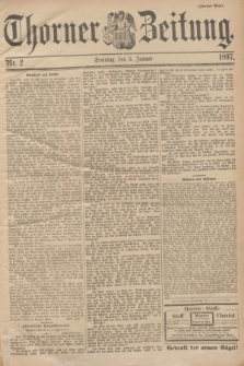 Thorner Zeitung. 1897, Nr. 2 (3 Januar) - Zweites Blatt
