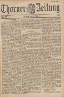 Thorner Zeitung. 1897, Nr. 20 (24 Januar) - Zweites Blatt