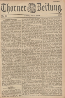 Thorner Zeitung. 1897, Nr. 26 (31 Januar) - Zweites Blatt
