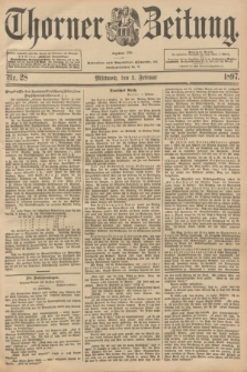 Thorner Zeitung : Begründet 1760. 1897, Nr. 28 (3 Februar) + dod.