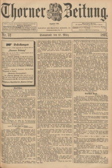 Thorner Zeitung : Begründet 1760. 1897, Nr. 72 (27 März)